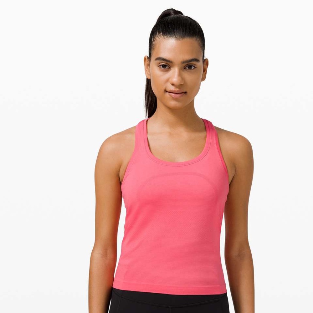 Lululemon swiftly tech 2.0 tank race length guava pink